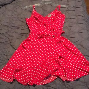 ASOS maternity red polka dot wrap dress